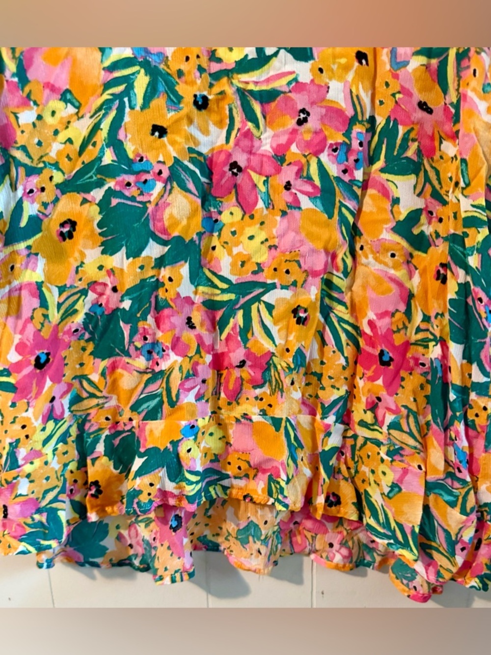 Anne Cole Limited Edition Lady’s Flounce V-Neck Tunic Cover Up, Size XS/S - Picture 6 of 10
